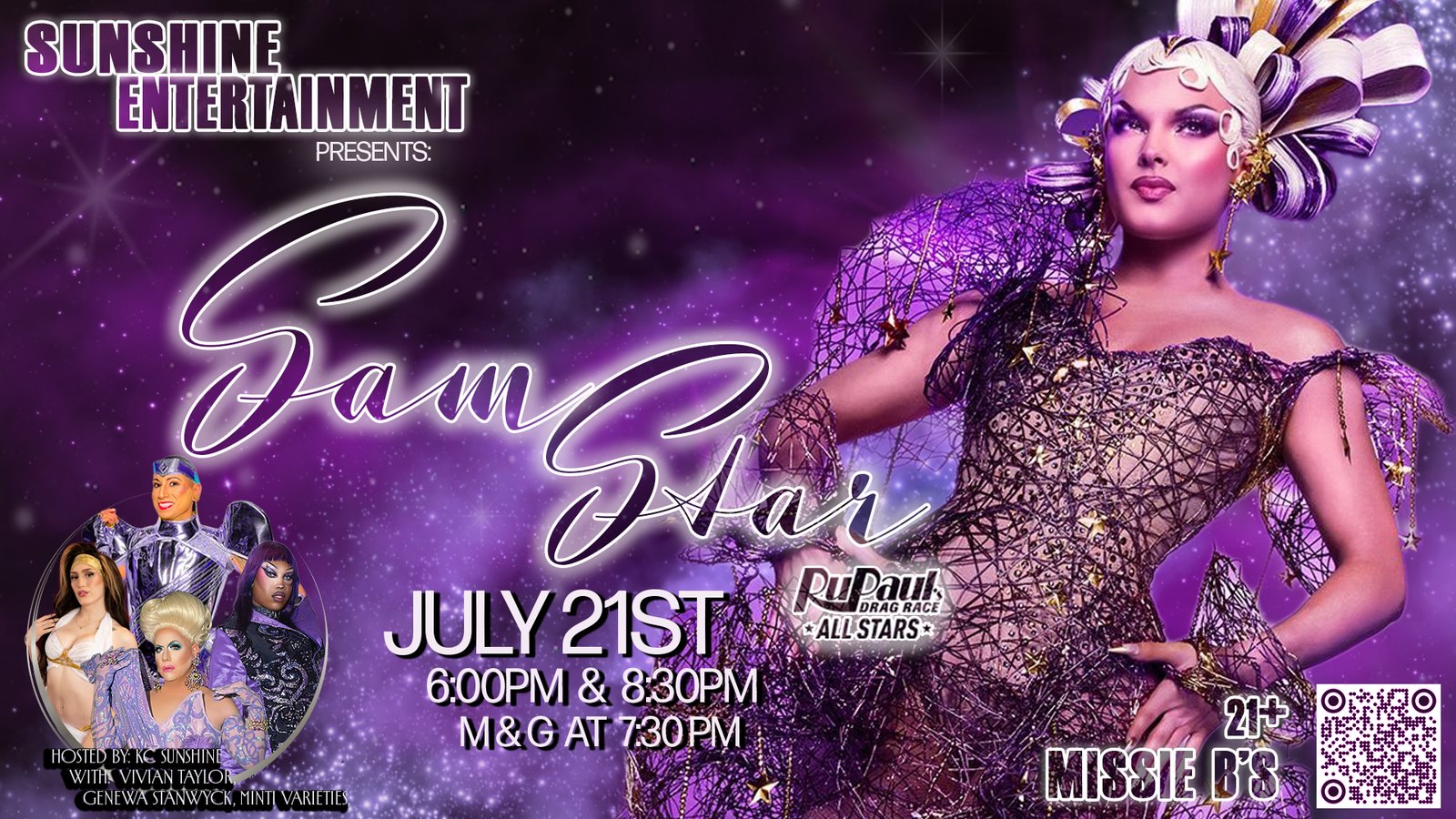 Sam Star at Missie B's