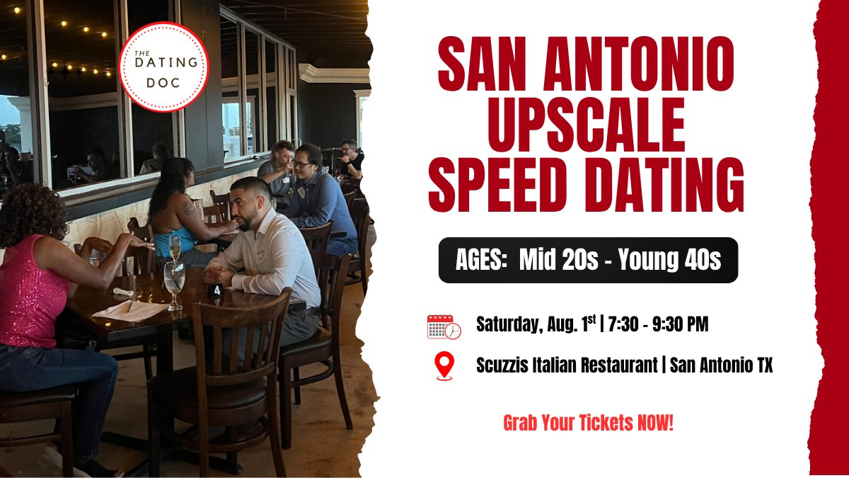 San Antonio Upscale Speed Dating (Ages: Mid 20s – Young 40s)