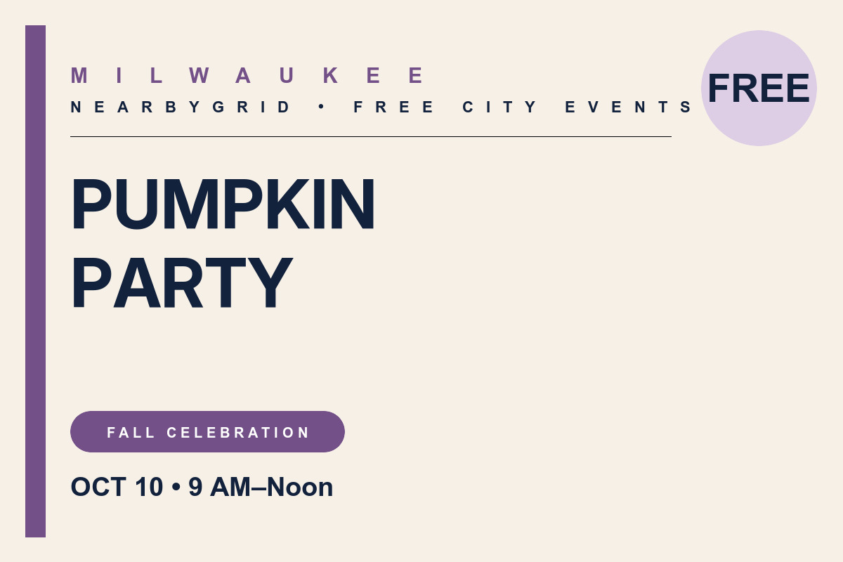 FREE Milwaukee: Pumpkin Party at Davidson Park
