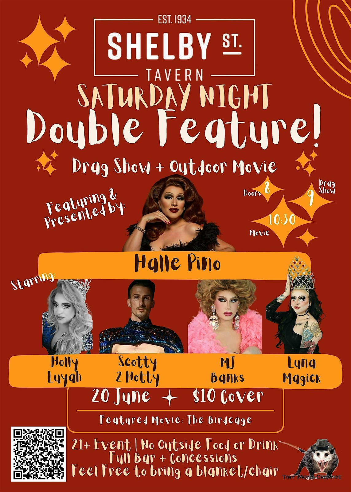 Saturday Night Double Feature (drag + movie)