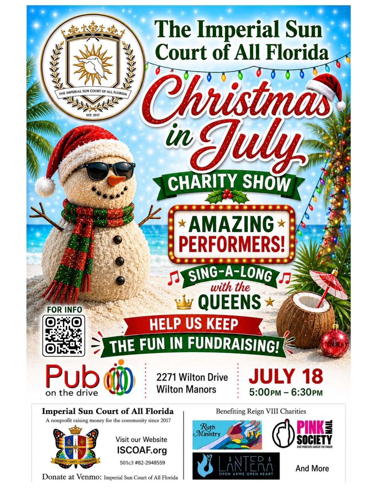 Christmas in July Charity Show @ Pub on The Drive
