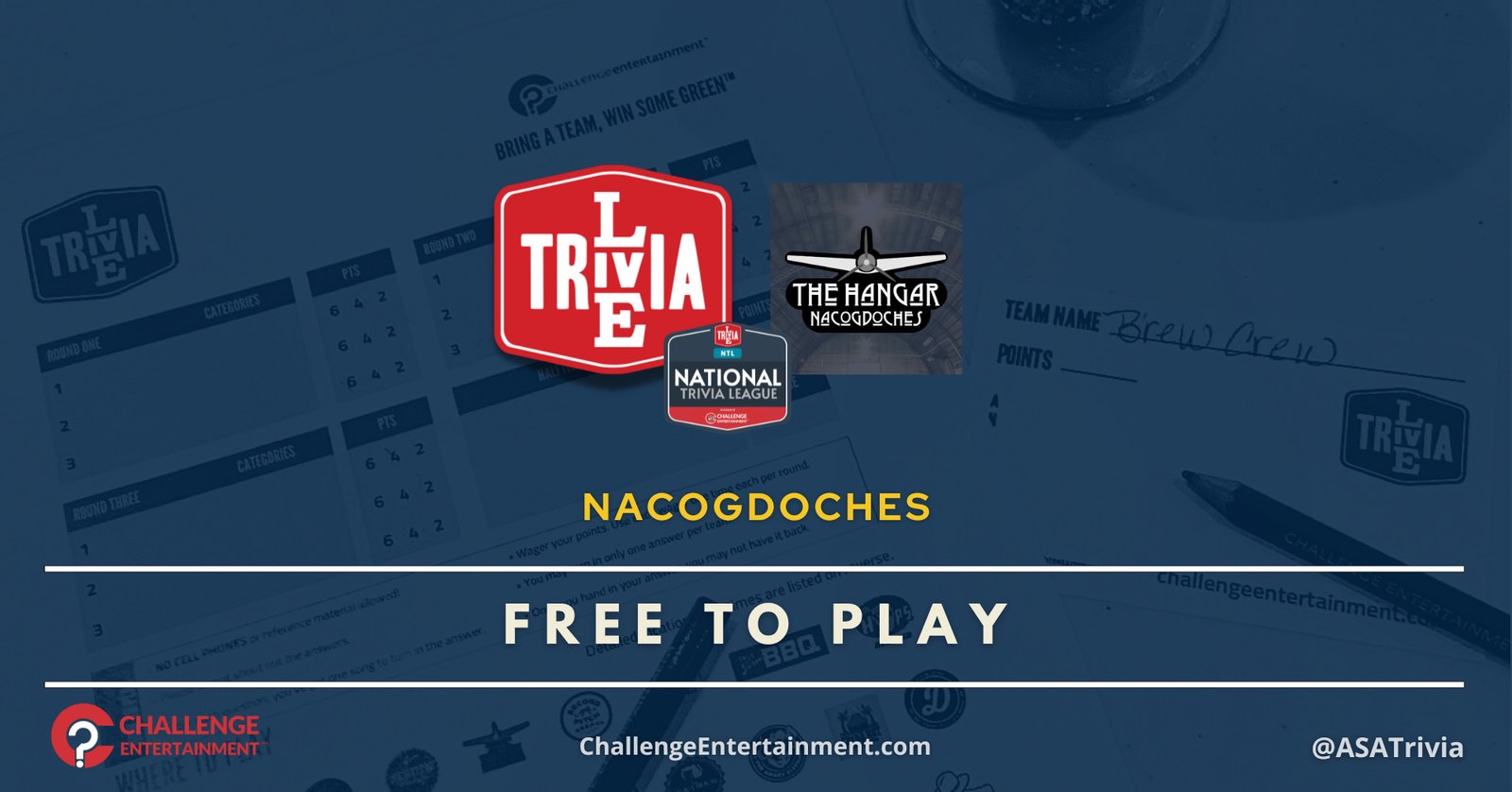 Weekly Live Trivia Nights at The Hangar Pub – Nacogdoches