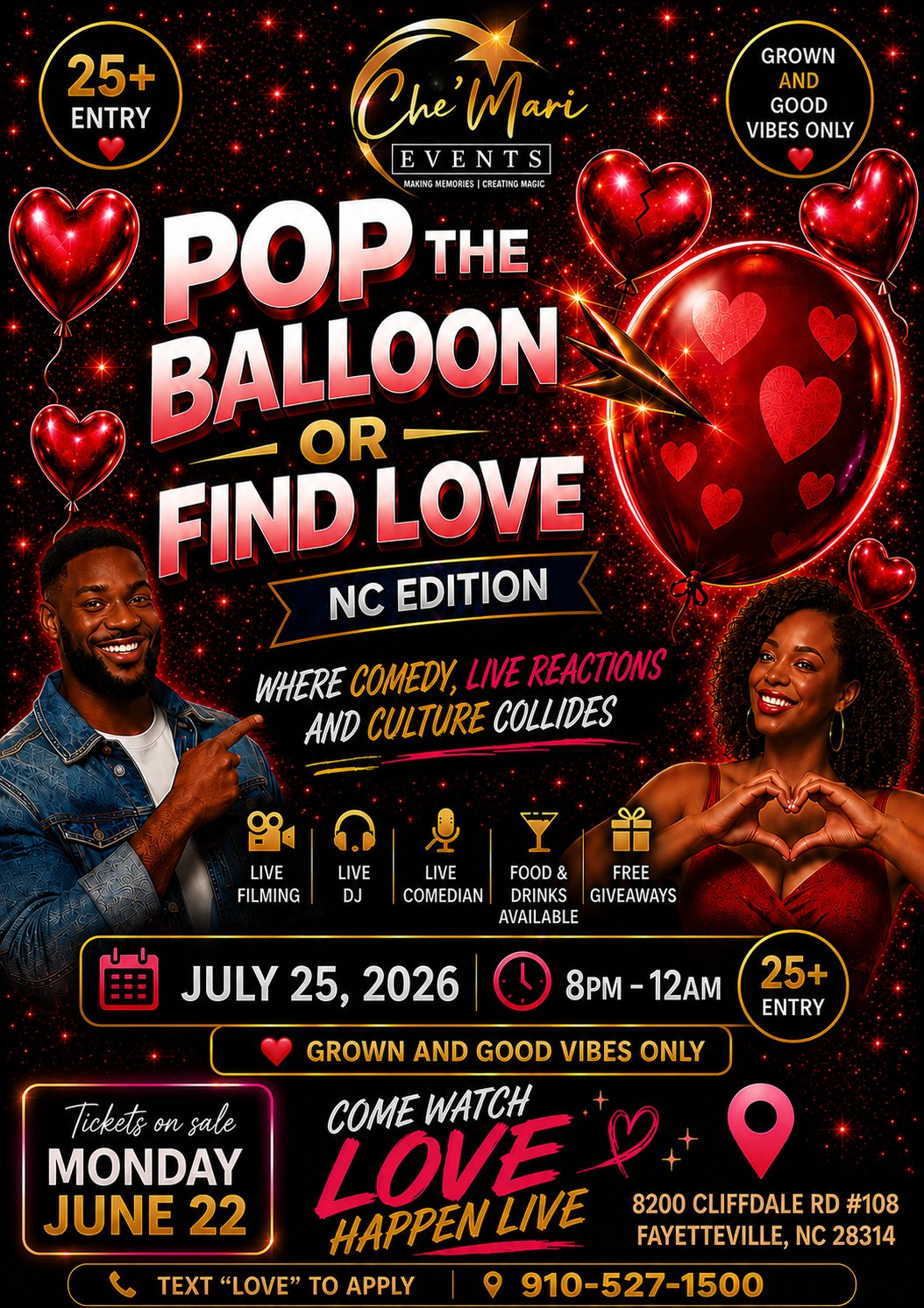 Pop The Balloon or Find Love NC Edition