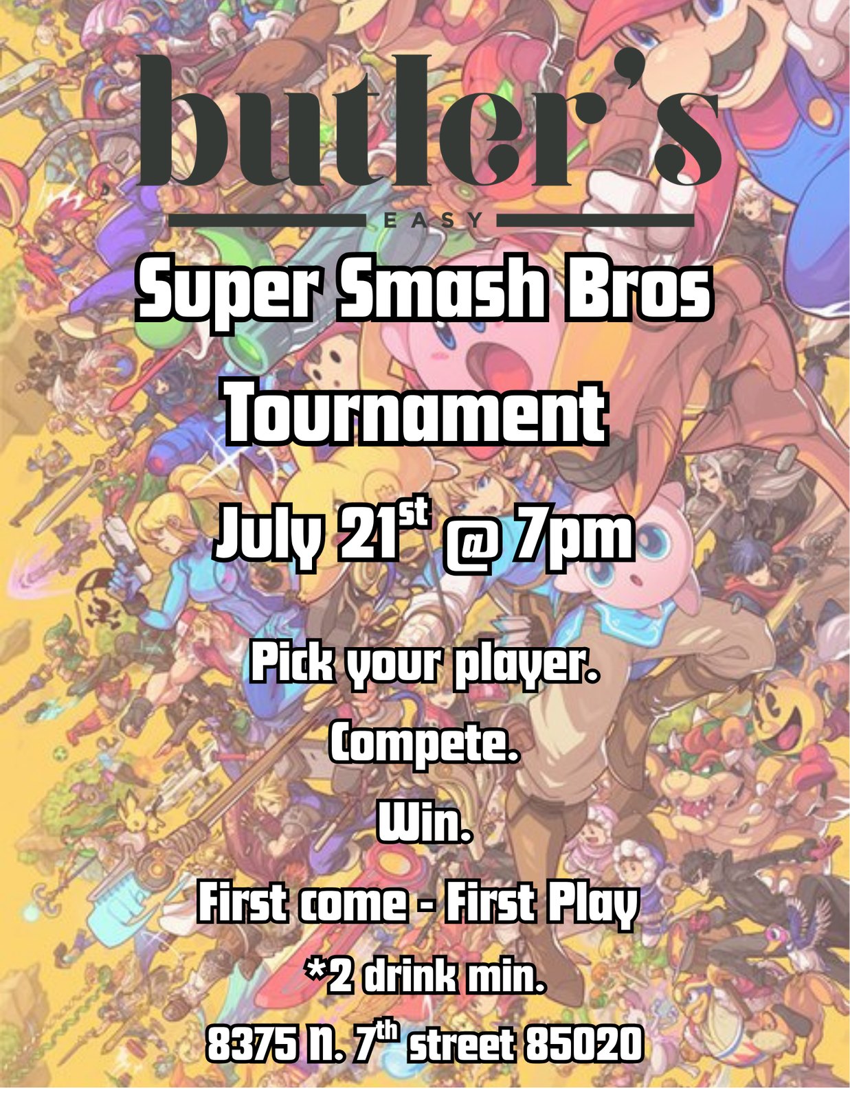 Super Smash Bros Tournament at Butler's Easy