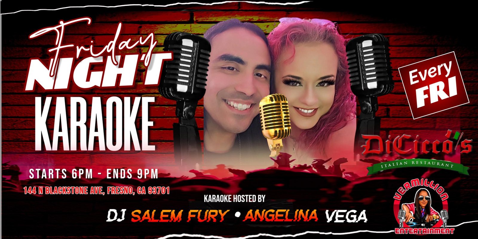 Karaoke Fridays at DiCicco's Fresno