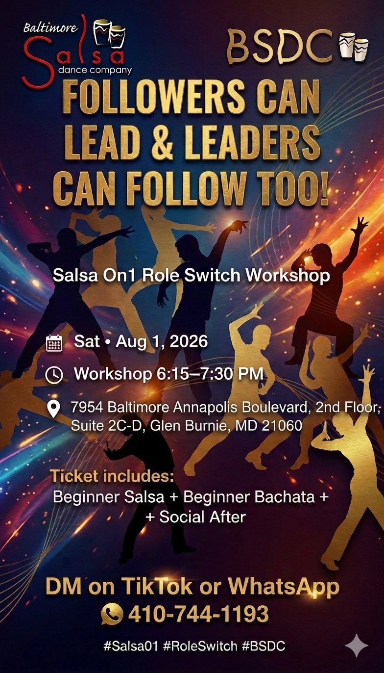 Salsa On1 Workshop: Followers Can Lead & Leaders Can Follow Too!