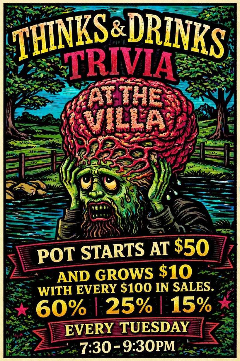 Thinks & Drinks Trivia Tuesday at The Villa