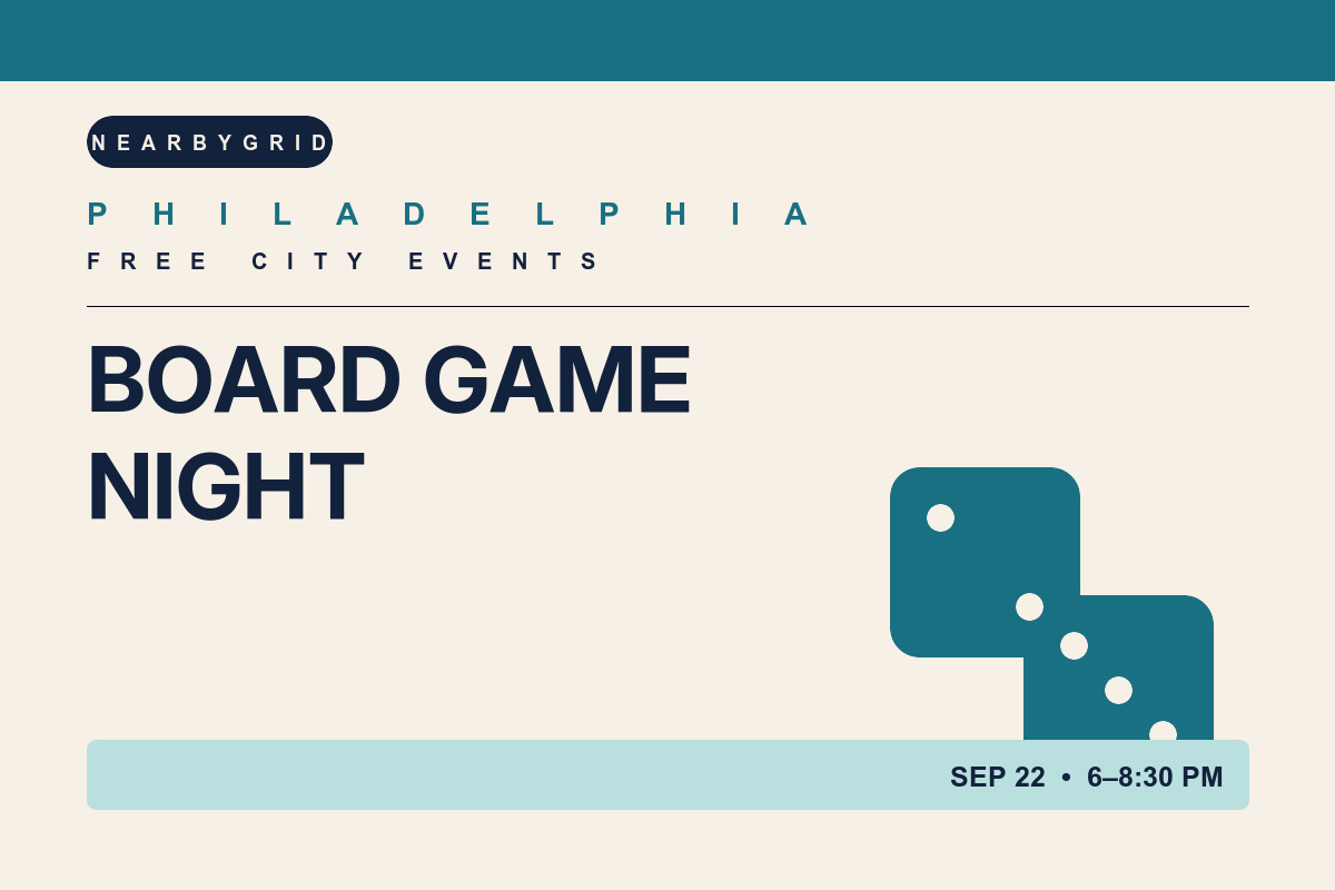 FREE Philadelphia: Board Game Night at Dilworth Park