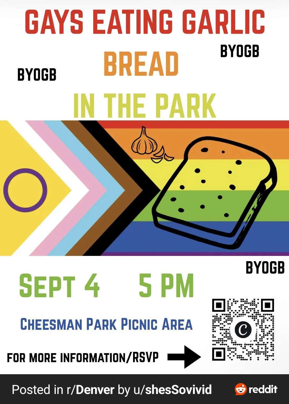 Gays Eating Garlic Bread in the Park