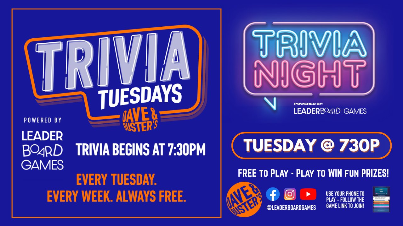 Trivia Night at Dave & Buster's Concord