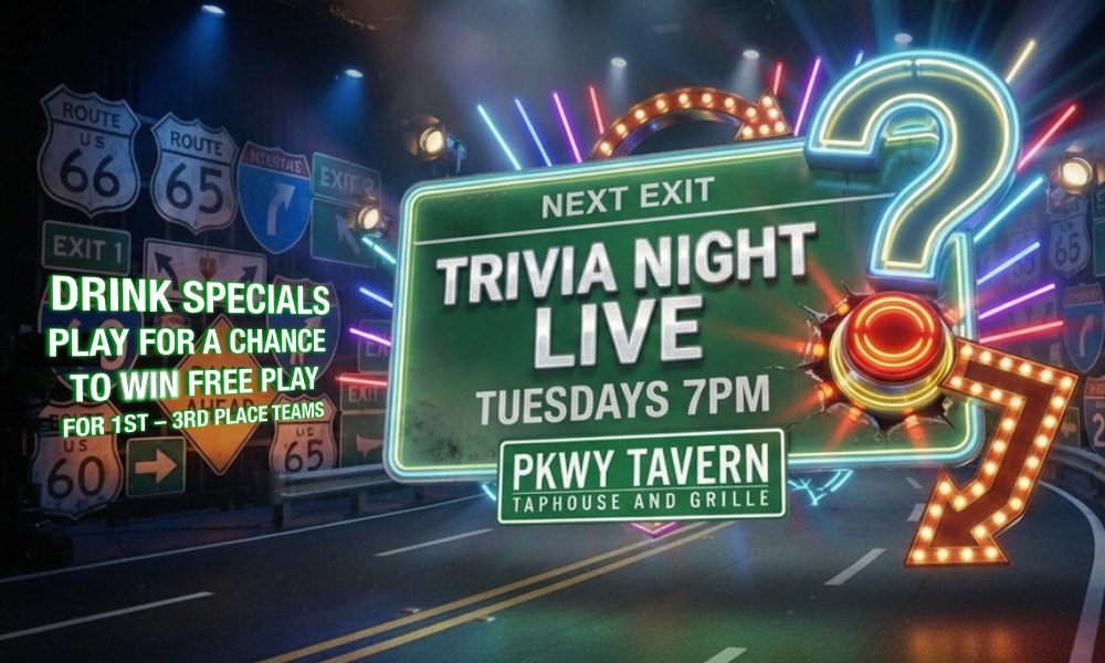 Trivia Night Live Tuesday @ PKWY Tavern Flamingo w/ DJ Willie D.