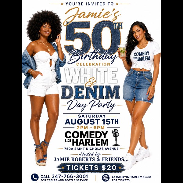 Jamie's 50th Birthday Celebration - White & Denim Day Party