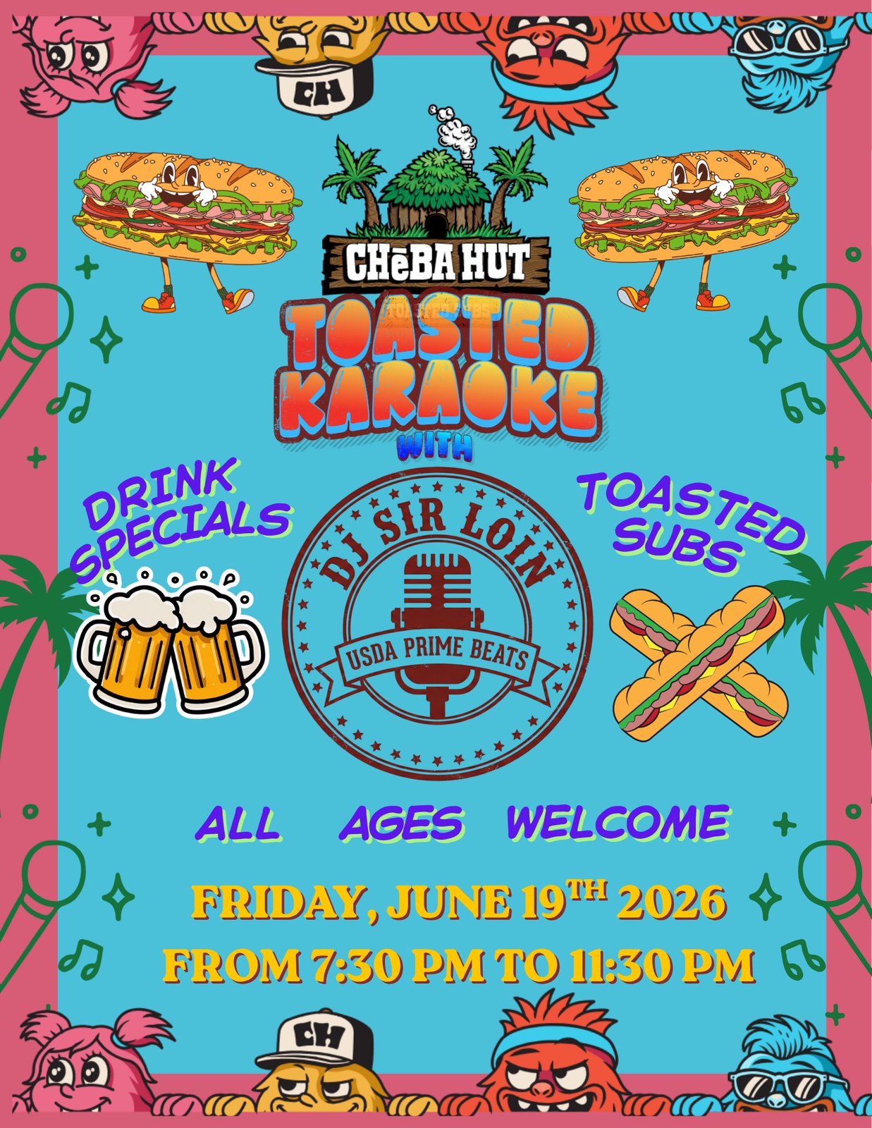 Friday Night Toasted Karaoke at Cheba Hut