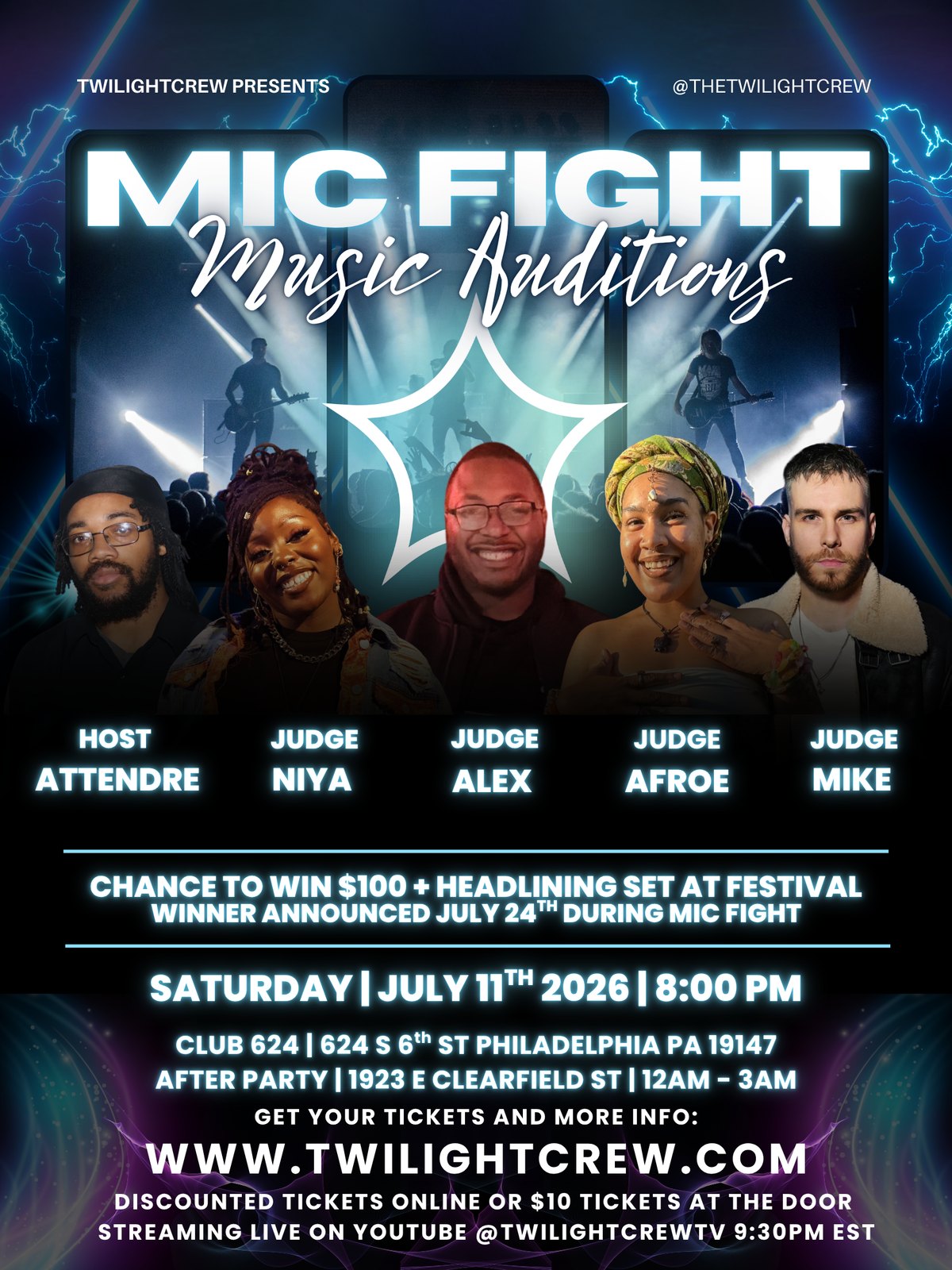 Mic Fight Auditions Live at Club 624