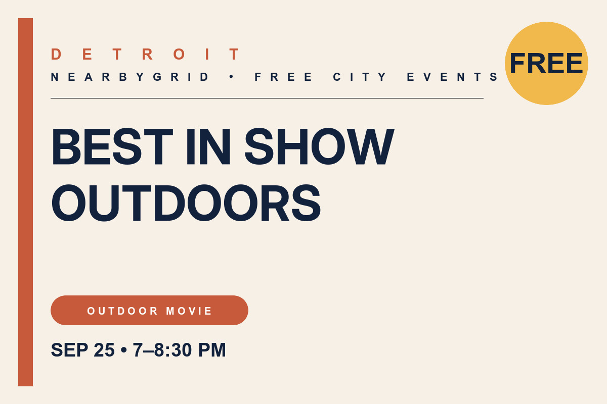 FREE Detroit: Best in Show Outdoor Screening