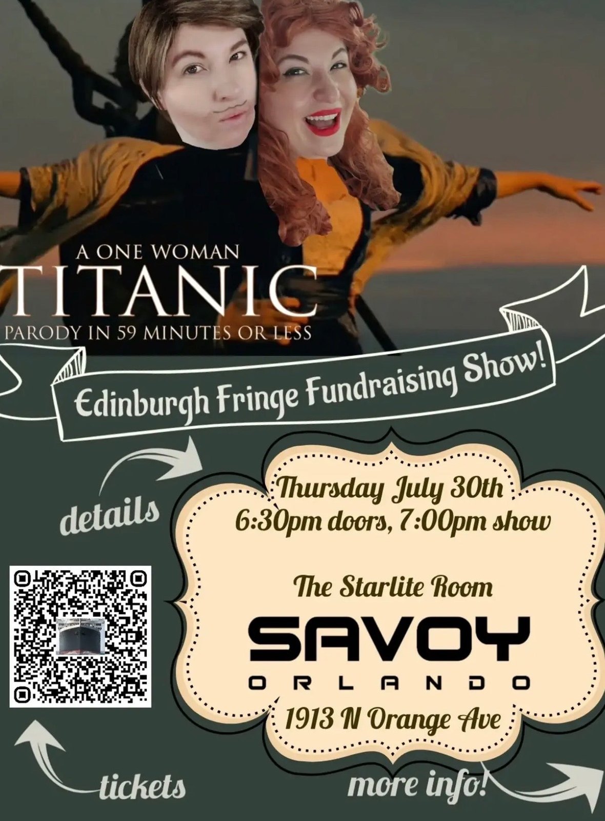 A One Woman Titanic Parody in 59 Minutes or Less