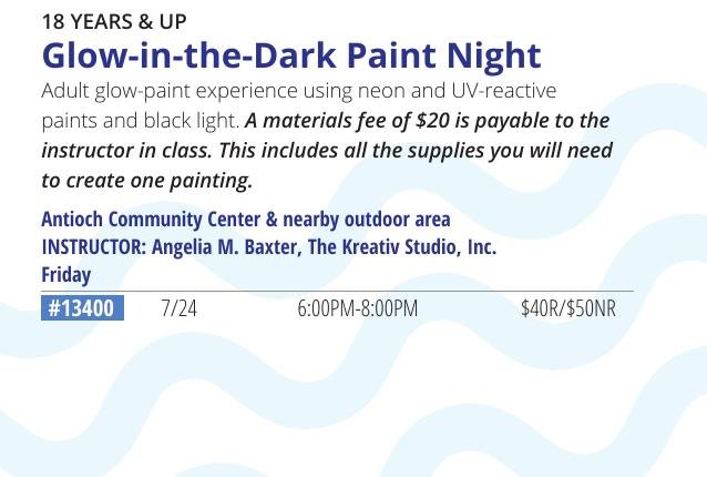 Glow-in-the-Dark Paint Night for Adults