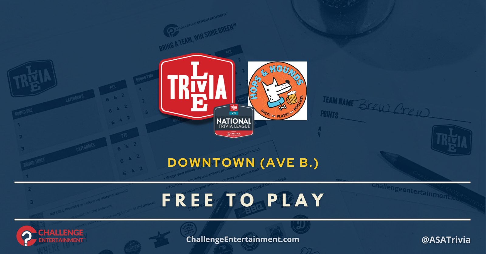Weekly Live Trivia Nights at Hops & Hounds – Downtown