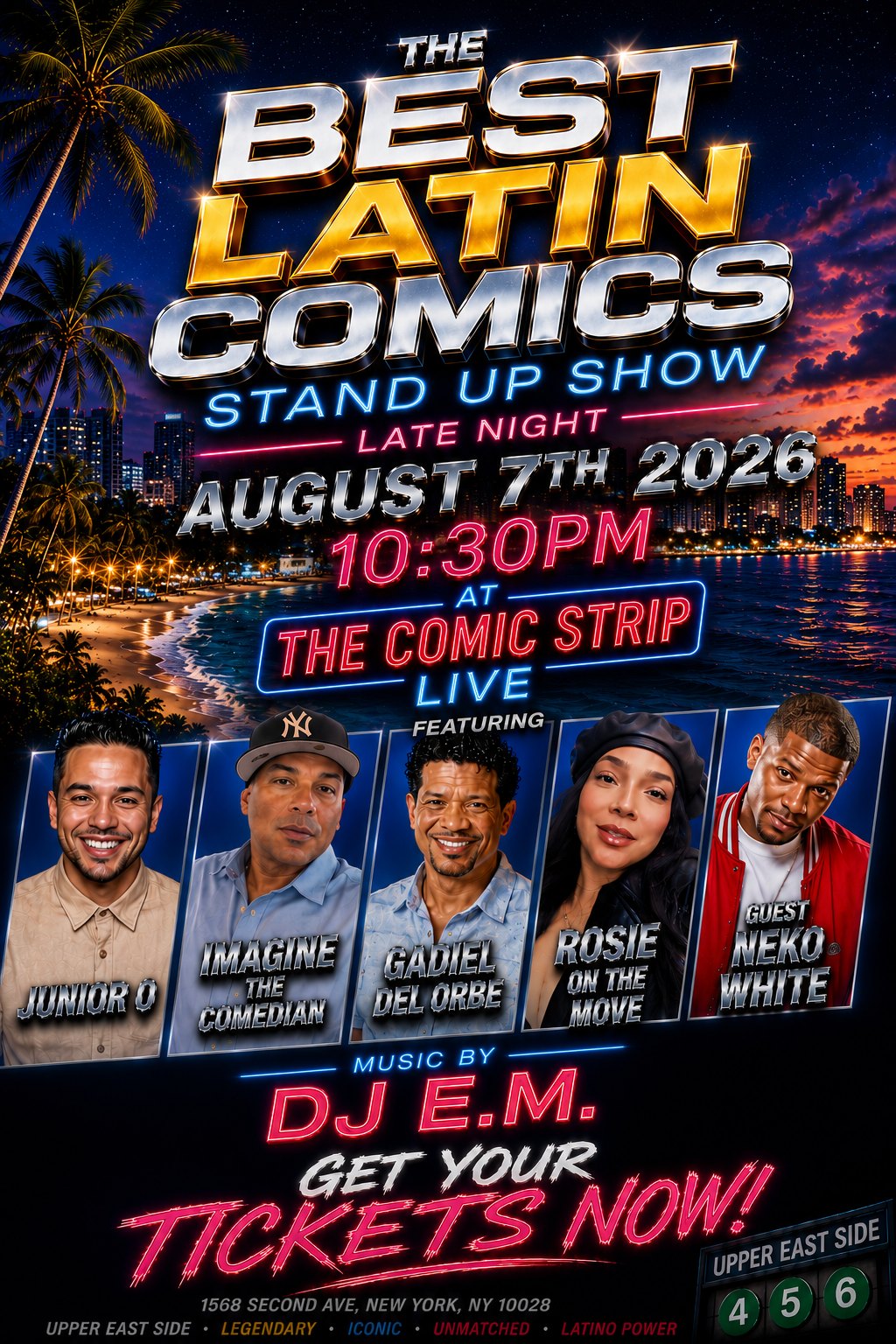NYC's Top Latin Comics at the Best Late Night Friday Stand-Up Show