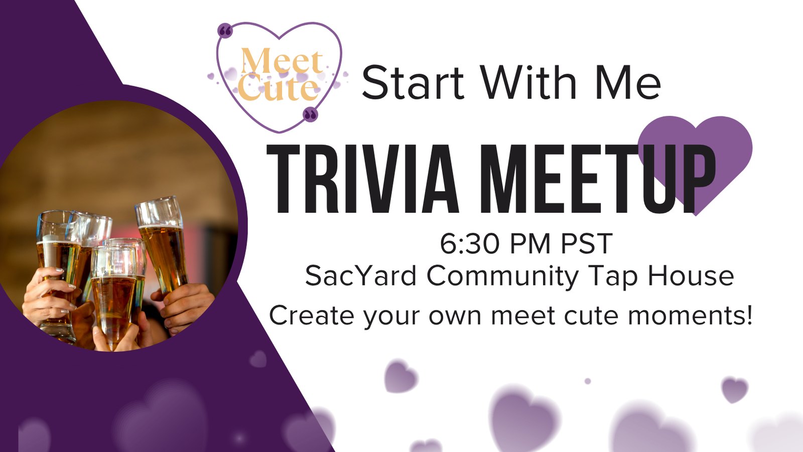 Start With Me: Singles Trivia Meetup 30s/40s Sacramento