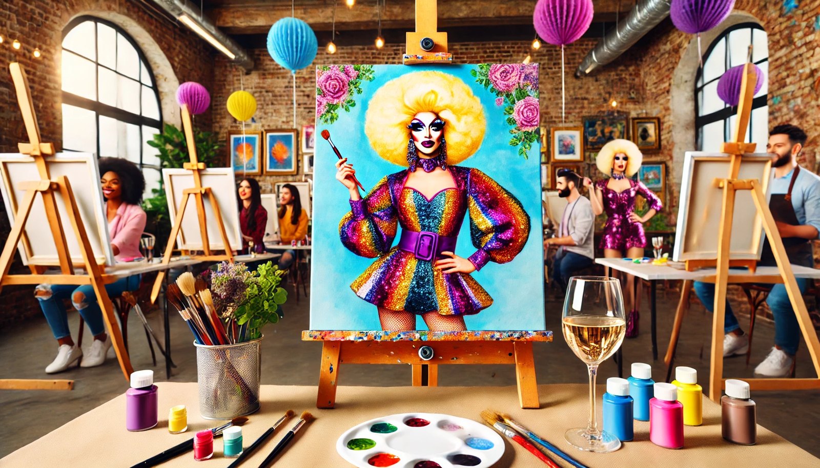 Drag Queen Sip and Paint Houston
