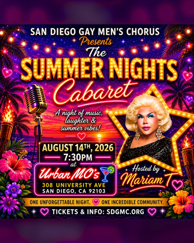 Summer Nights Cabaret with San Diego Gay Men's Chorus