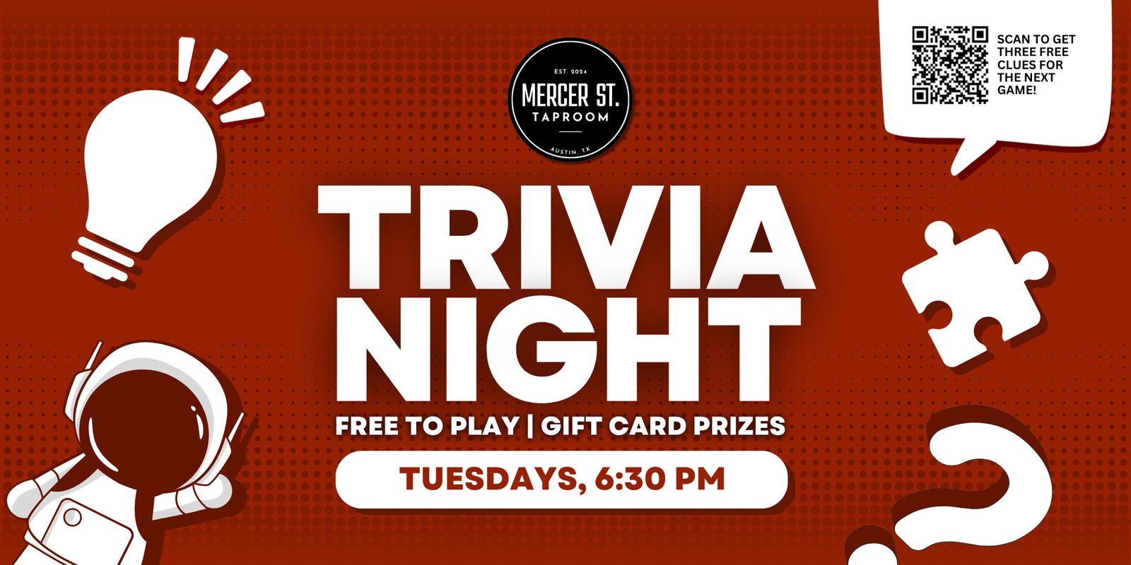 Austin Trivia Night @ Mercer St. Taproom