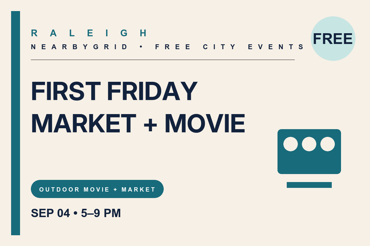 FREE Raleigh: First Friday Market & Remember the Titans