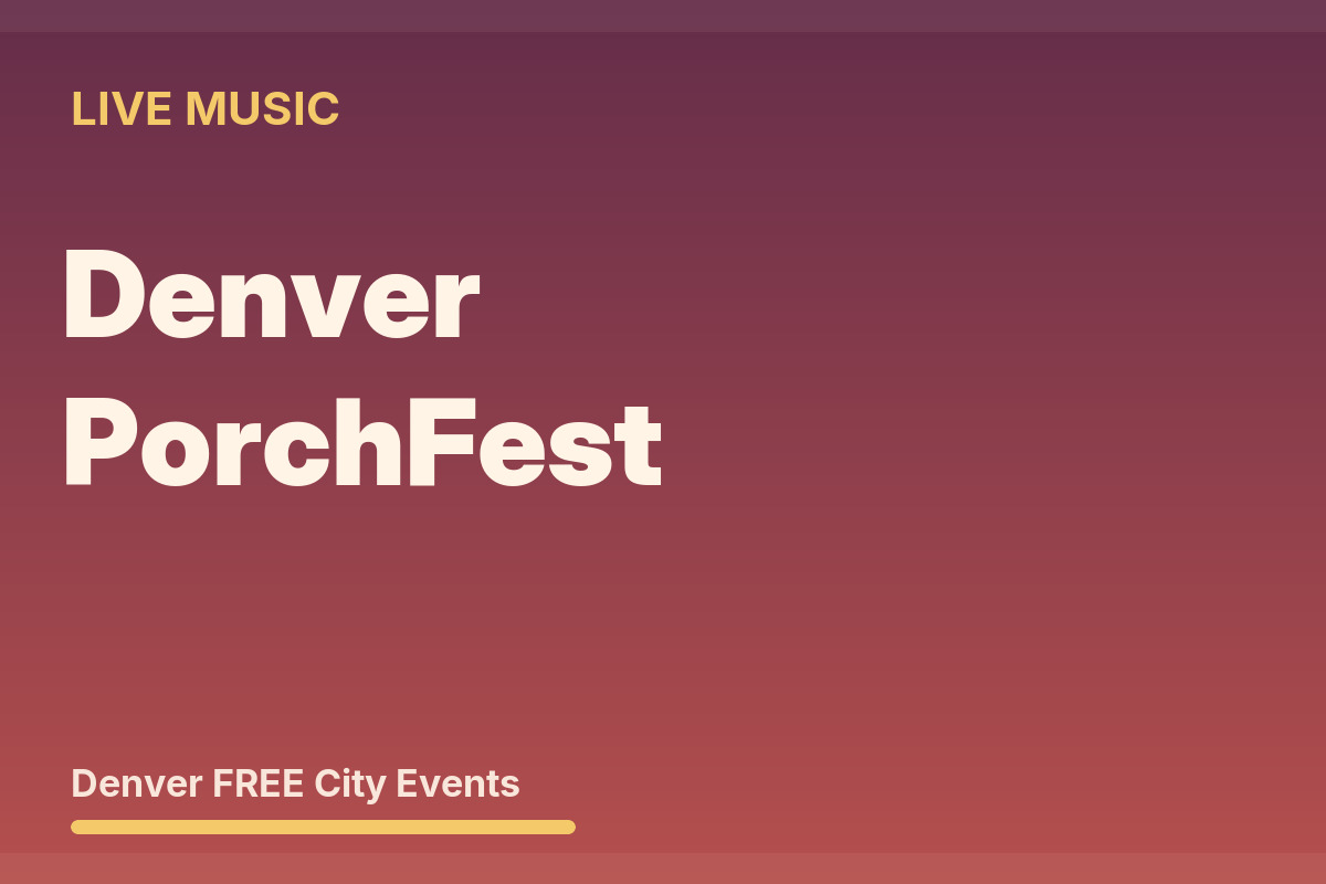 FREE Denver: Denver PorchFest