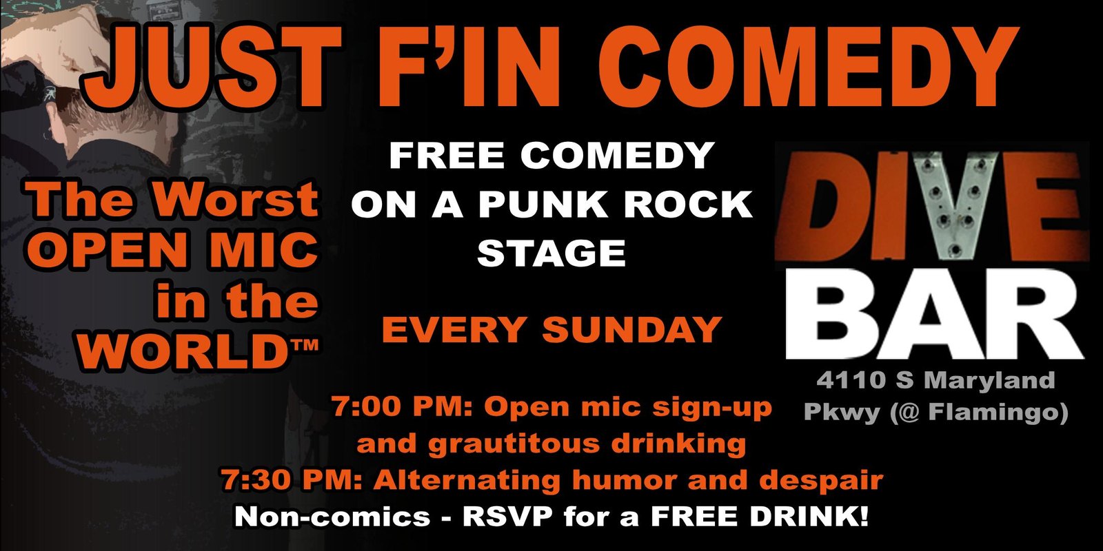 The Dive Bar Open Mic – Just F'in Comedy