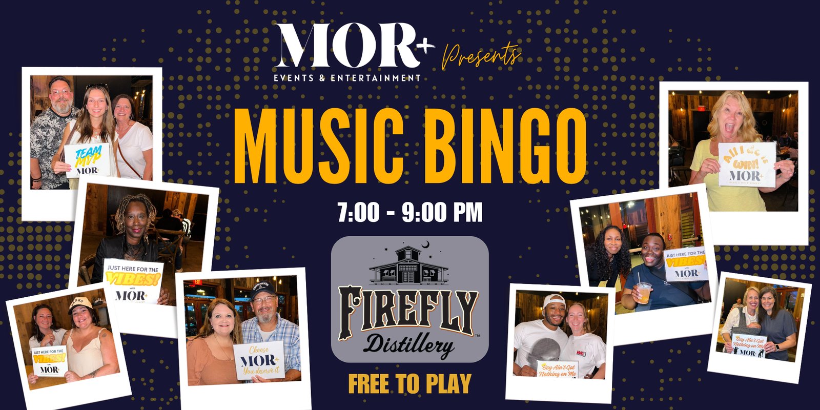 MOR+ Music Bingo at Firefly Distillery