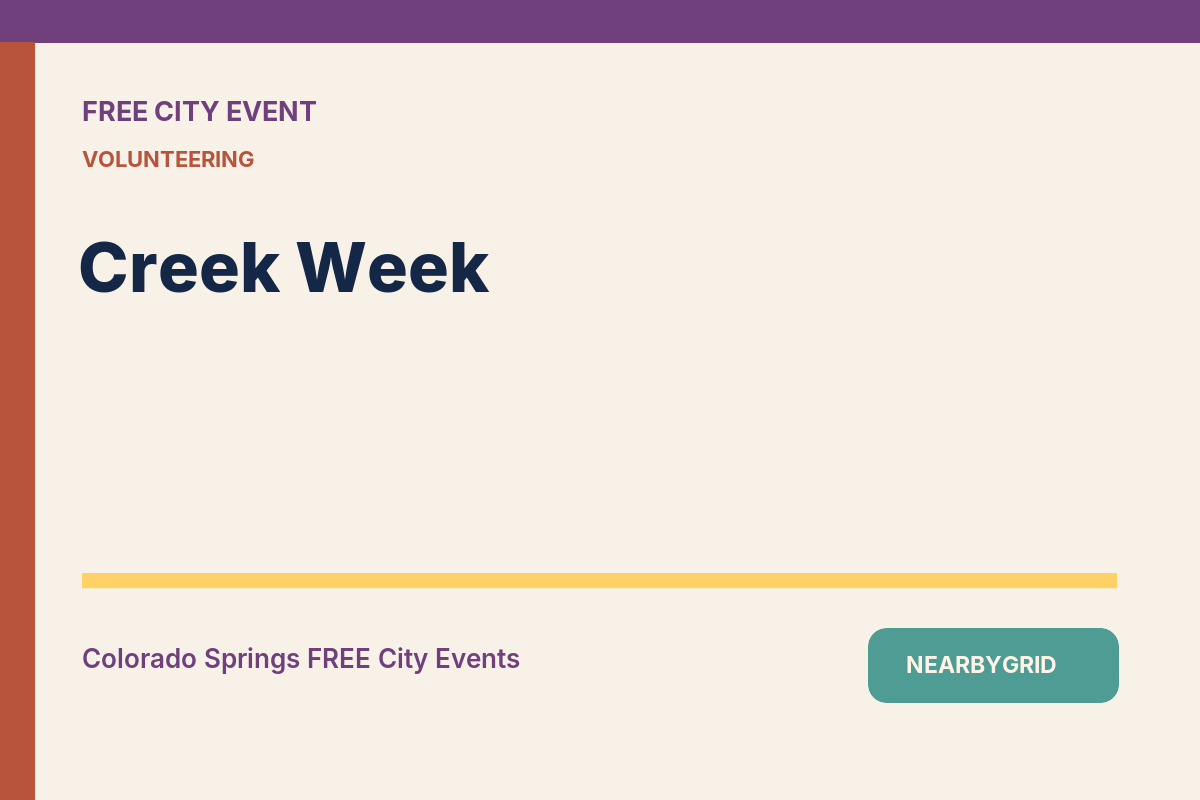 FREE Colorado Springs: Creek Week