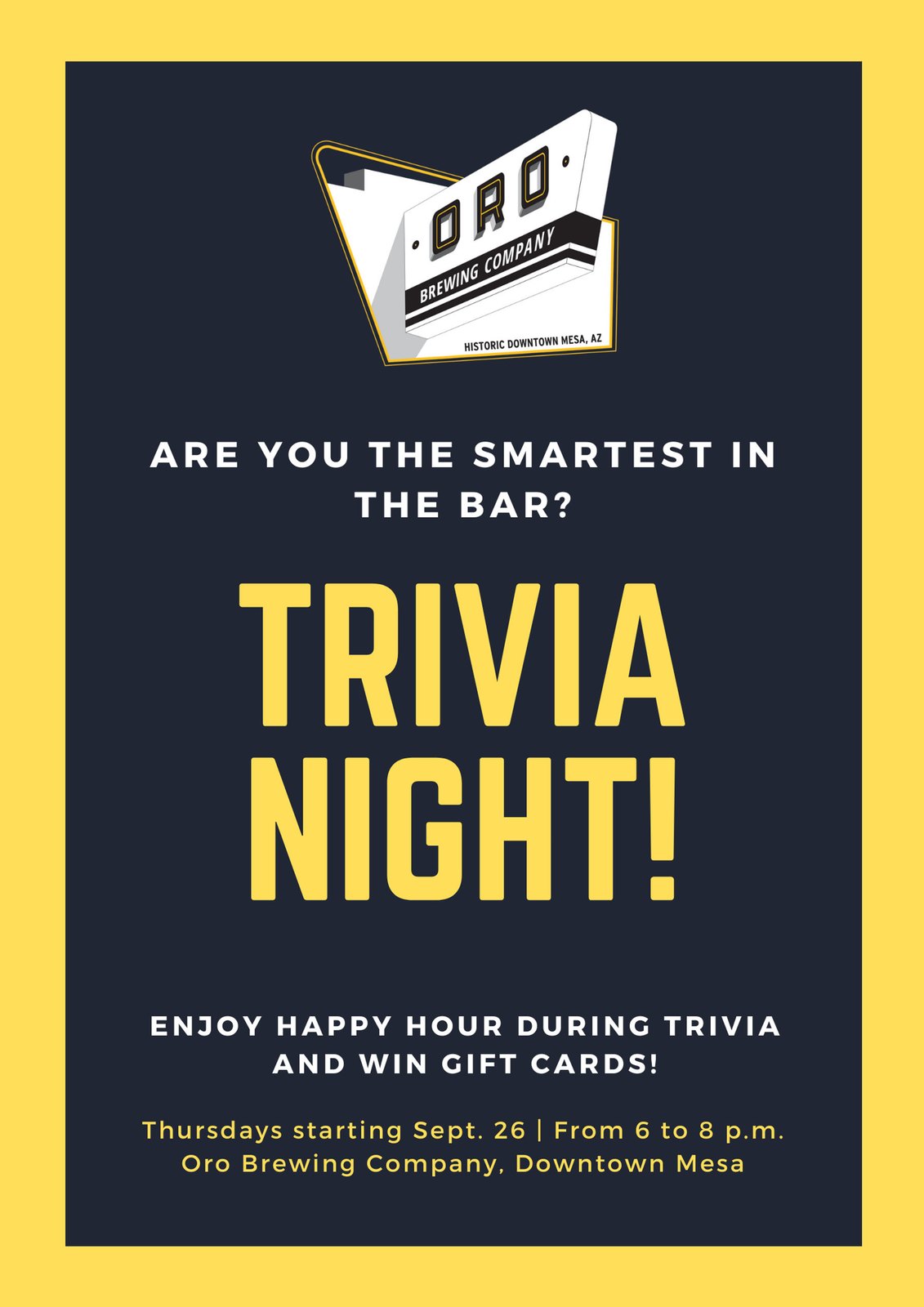Trivia at Oro Brewing