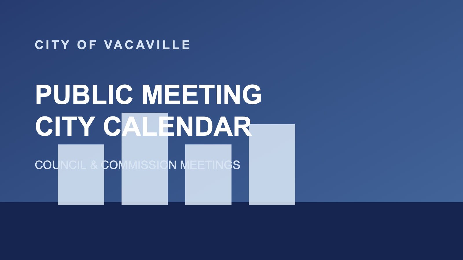Vacaville City Council Meeting