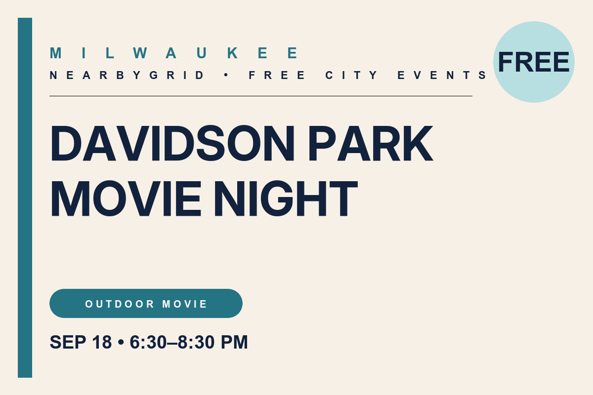 FREE Milwaukee: Davidson Park Movie Night