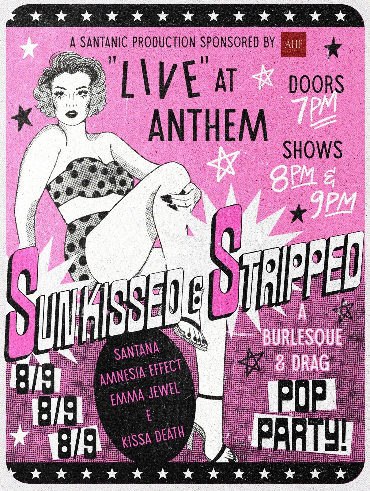 Sunkissed and Stripped: Burlesque and Drag Pop Party