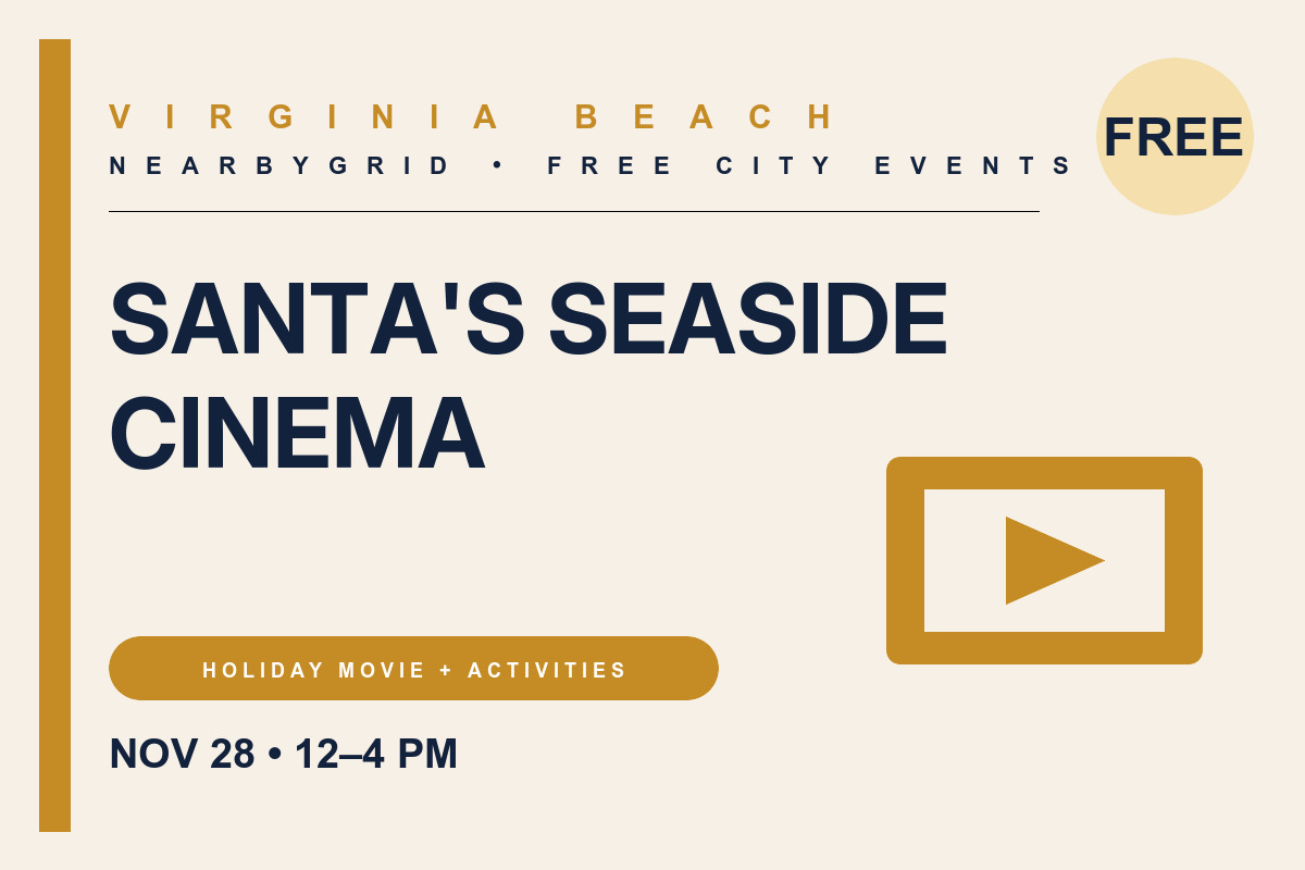 FREE Virginia Beach: Santa’s Seaside Cinema — Nov 28
