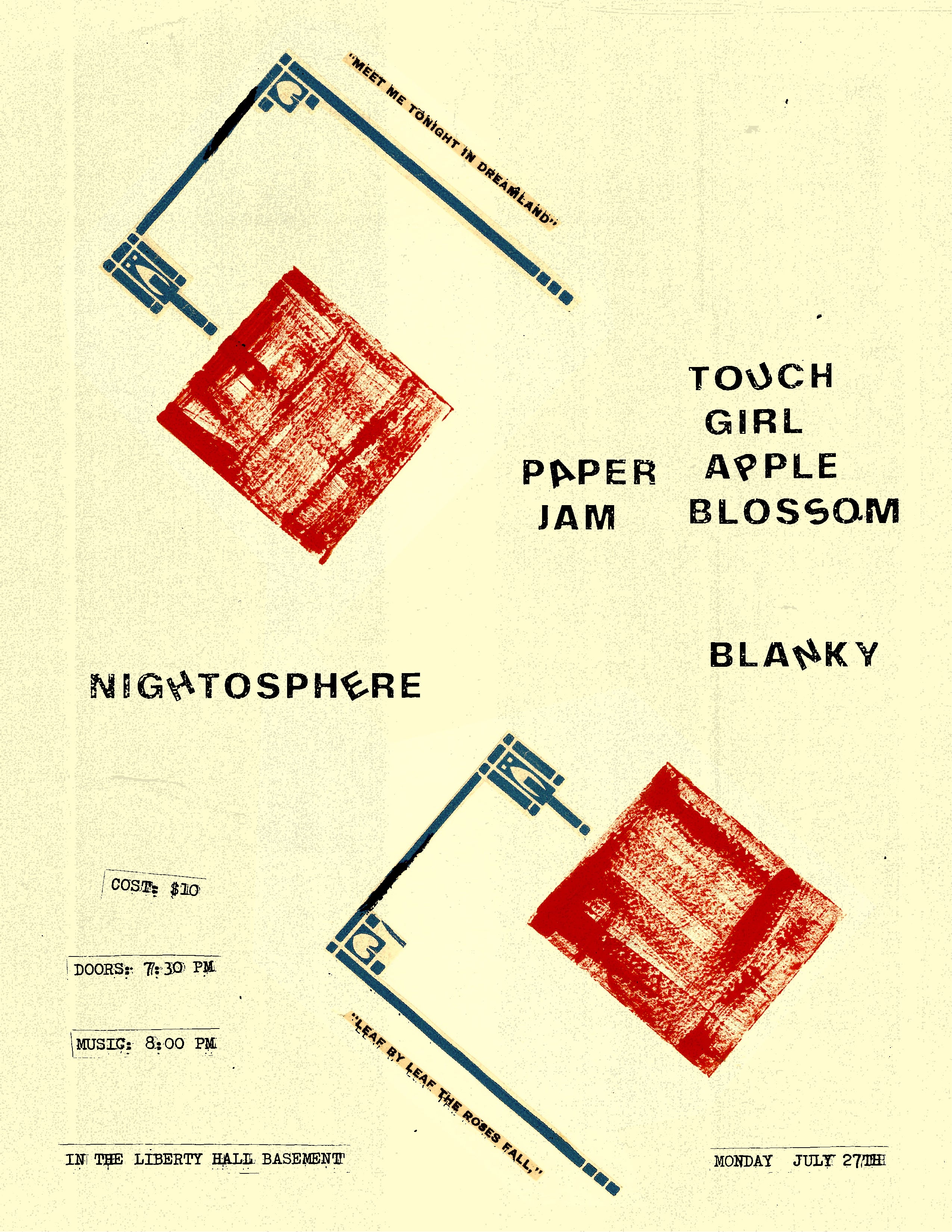 Touch Girl Apple Blossom, Paper Jam, Nightosphere, Blanky (Spacement)