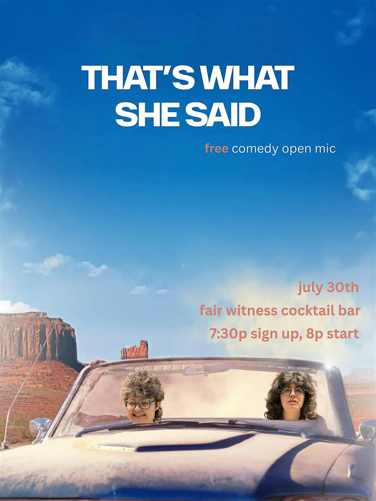 That's What She Said: Comedy Open Night