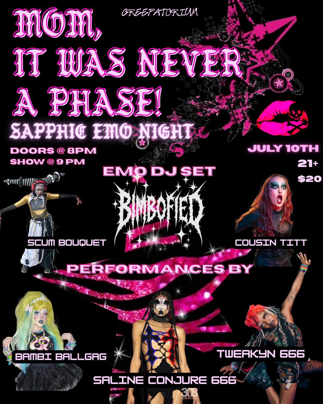 Mom, it was never a phase (sapphic emo night)