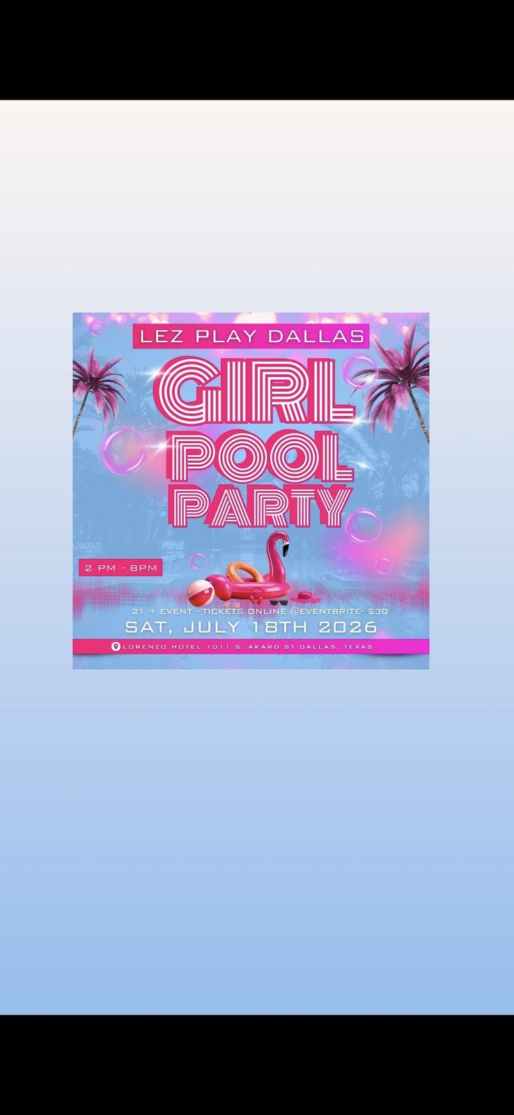 Lez Play Dallas Girl Pool Party