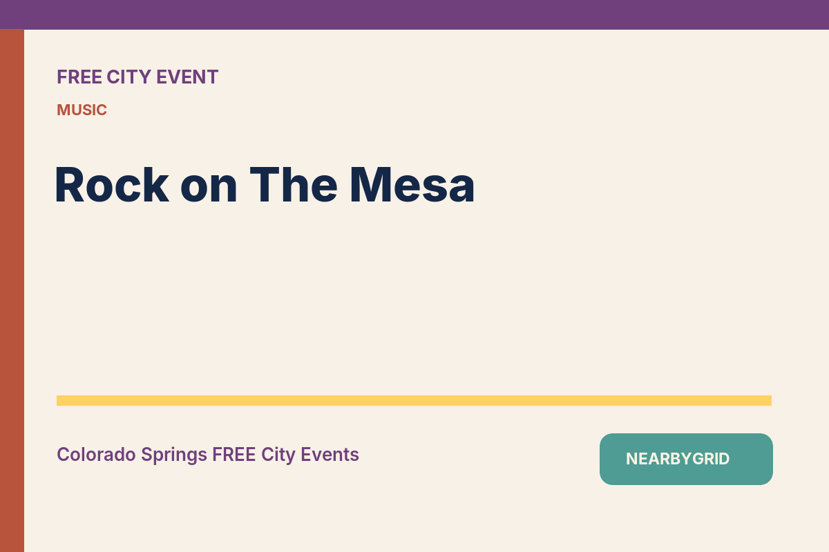 FREE Colorado Springs: Rock on The Mesa