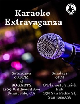 Saturday Karaoke Night at Bogart's Sports Bar