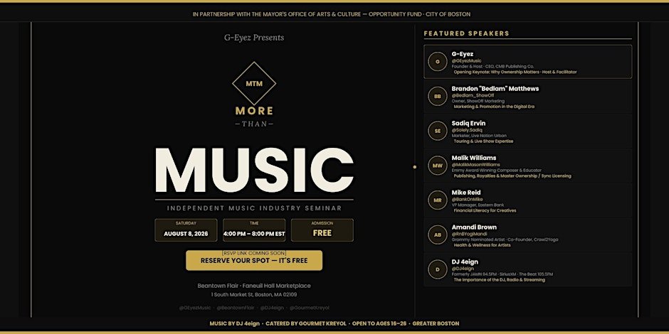 More Than Music - An Independent Music Industry Seminar