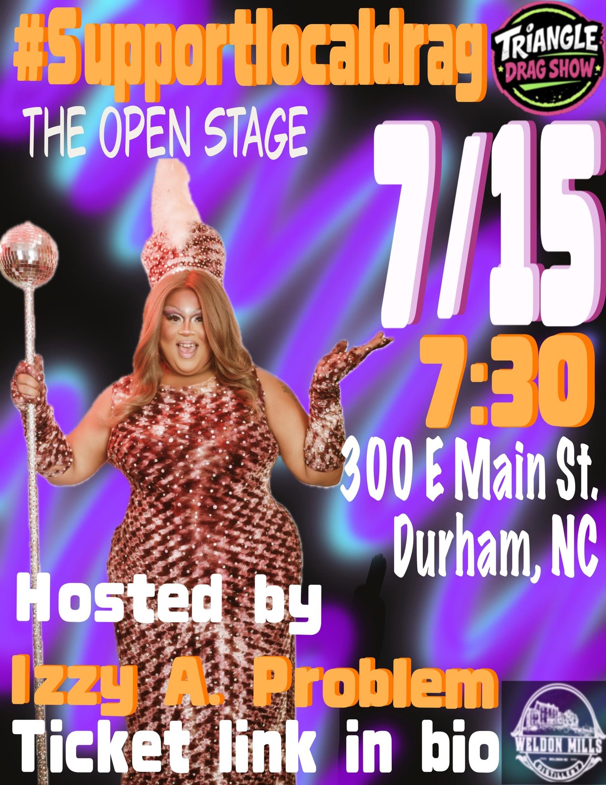 Triangle Drag Night at Weldon Mills Distillery