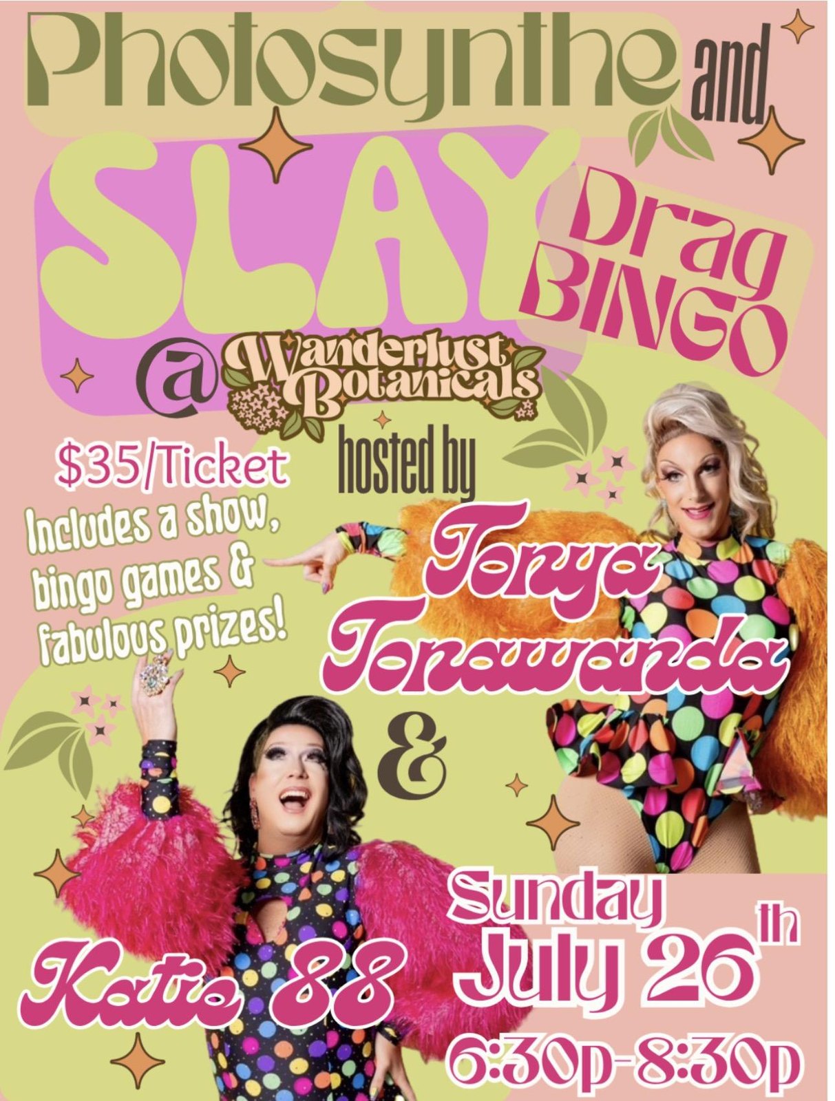 Photosynthe and Slay Drag Bingo