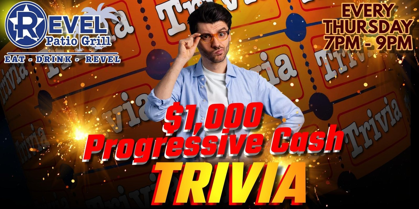 1,000 Dollar Progressive Cash Pot Trivia Night with Shoji