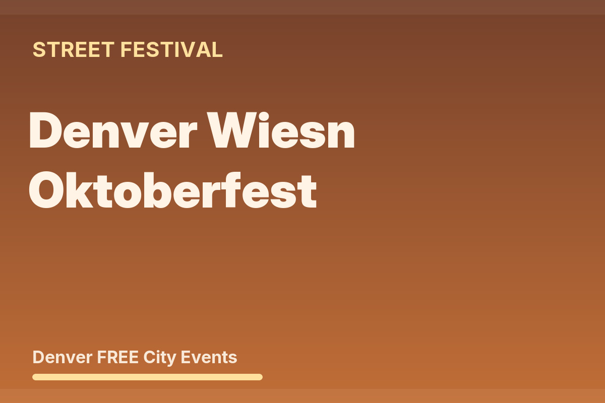 FREE Denver: Denver Wiesn Oktoberfest