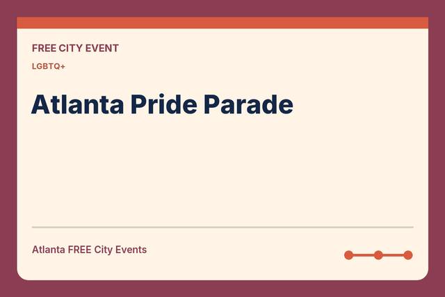 FREE Atlanta: Atlanta Pride Parade