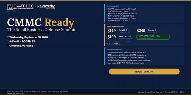CMMC Ready: The Small Business Defense Summit